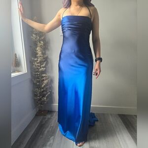 Laura Petite | Elegant Blue Ombre Evening Gown